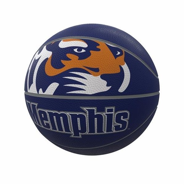 Logo Brands Logo Brands 168-91FR-1 Memphis Mascot Official-Size Rubber Basketball 168-91FR-1